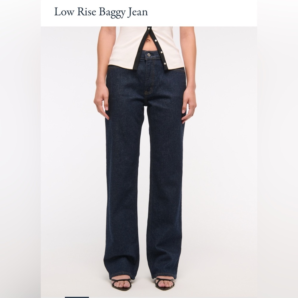 Abercrombie low rise baggy jean